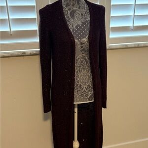Women's Long Burgundy Sweater